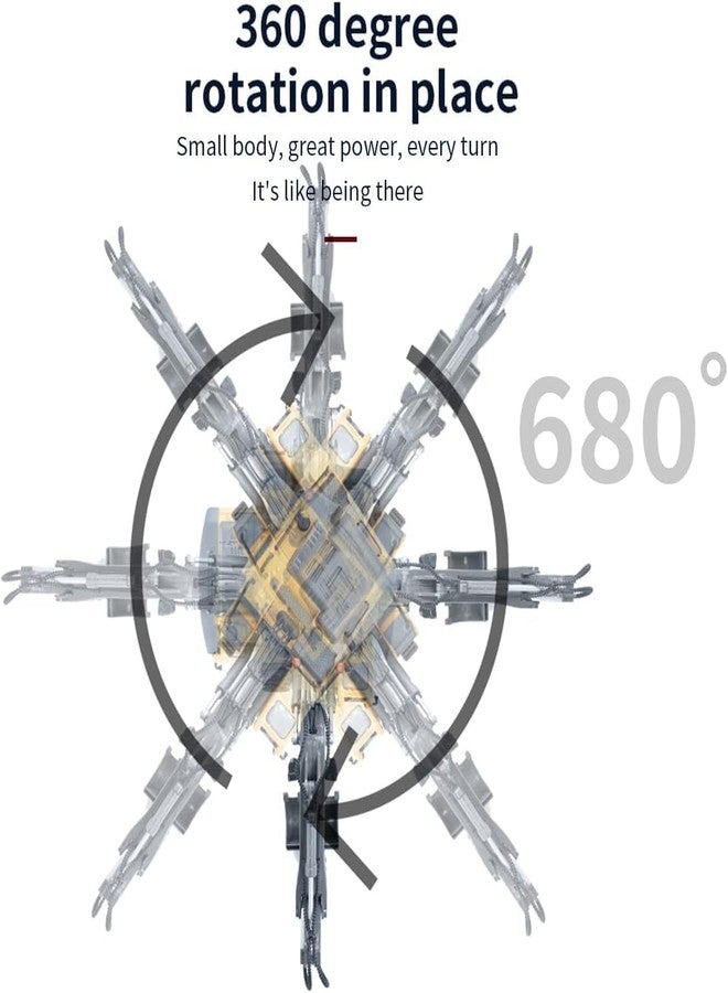 RABJET لعبة حفارة رابجيت التي تعمل بجهاز تحكم عن بعد، 11 قناة، بمقياس 1/18، بتردد 2.4 جيجاهرتز، مركبات بناء مزودة بمجرفة معدنية، دوران 680 درجة، أضواء وأصوات، مناسبة للأطفال من عمر 4 إلى 10 سنوات. - Image 3